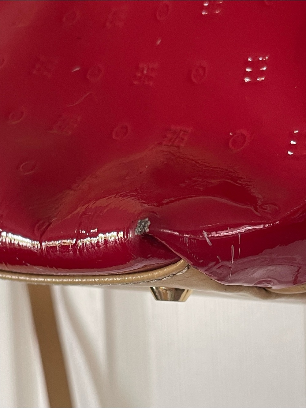 🤩ARCADIA ITALIAN PATENT RED SATCHEL BAG - Picture 7 of 12